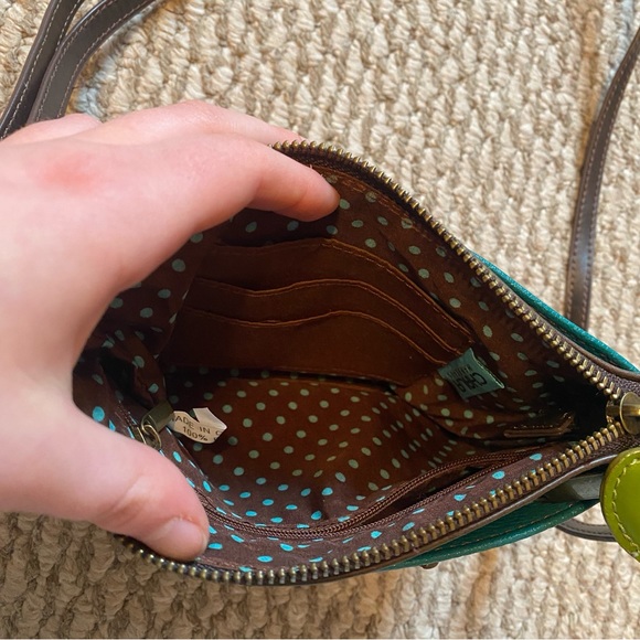 Crossbody dragonfly nature vegan leather bag - Picture 5 of 8